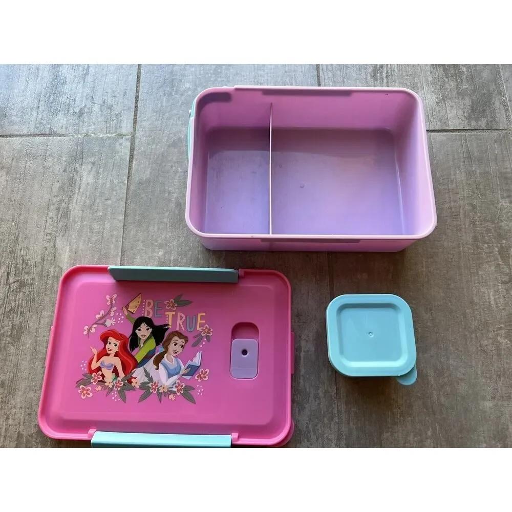 Disney Princess 3-Section Seal Food Storage Container Zak Design Lunch Bento Box